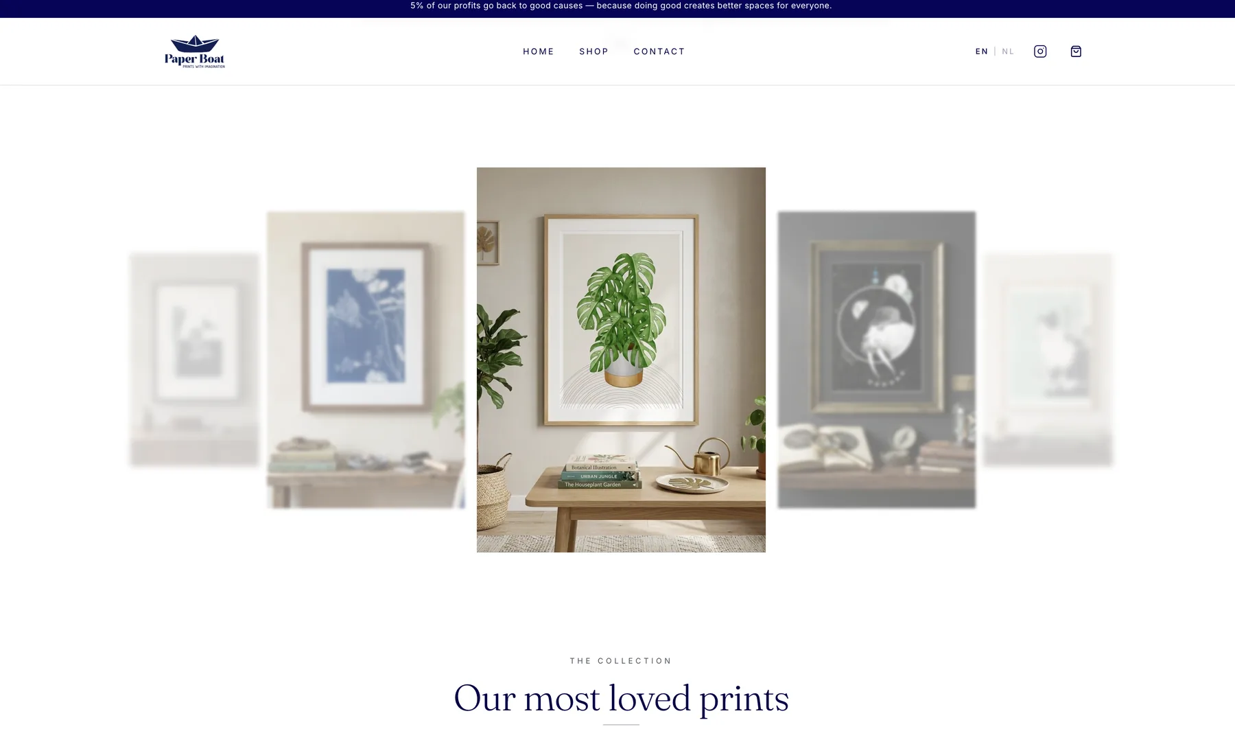 Paper Boat website — studio introduction section